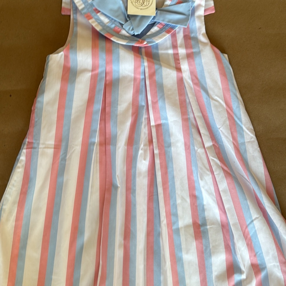 The Beaufort Bonnet Company Pink and Blue Striped Dress
